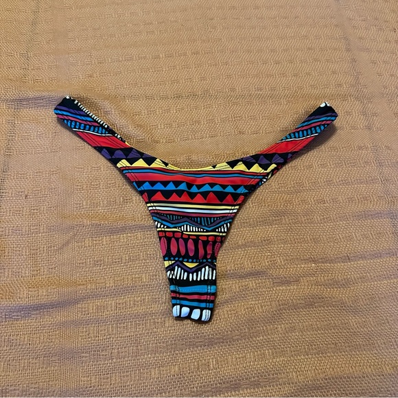 Urban Outfitters Other - COPY - Tribal Print Ruched Thong Bikini Bottoms